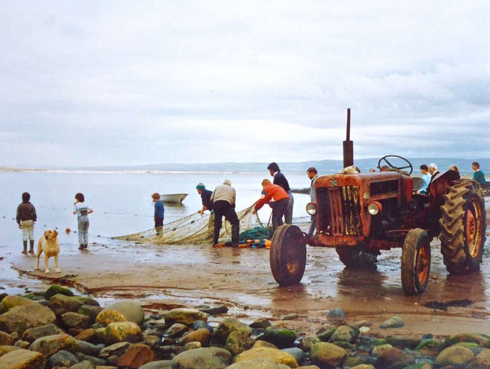 Salmon netting at Rosemarkie, summer 1988, by Stephanie Macdonald