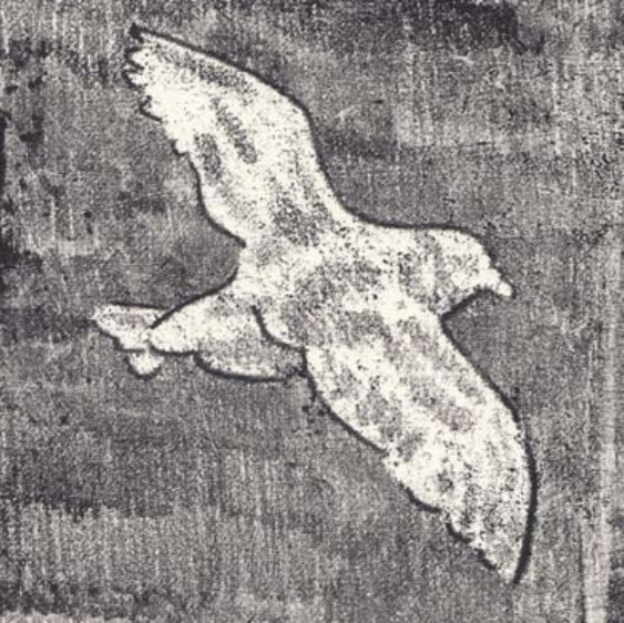 Fulmar: Monoprint by Alice V Taylor