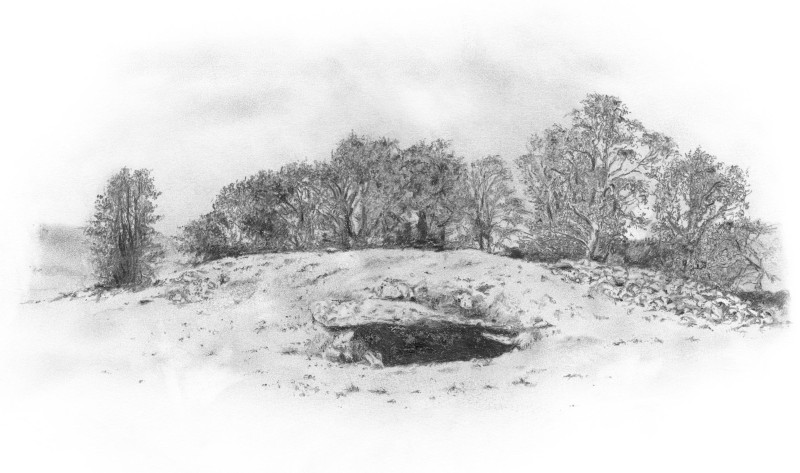 Dunchraigaig Cairn. Drawing by Graham Fulton.